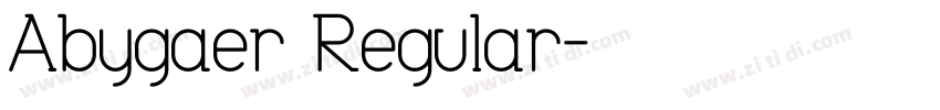 Abygaer Regular字体转换